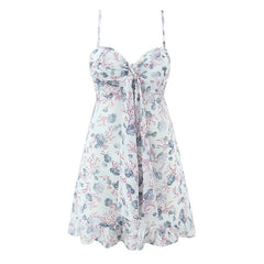 Sexy Backless Print Sling Mini Summer Dresses