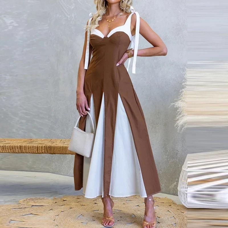 Summer Sleeveless Low-cut Halter Vacation Dresses