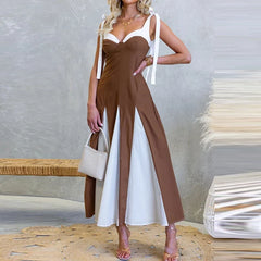 Summer Sleeveless Low-cut Halter Vacation Dresses