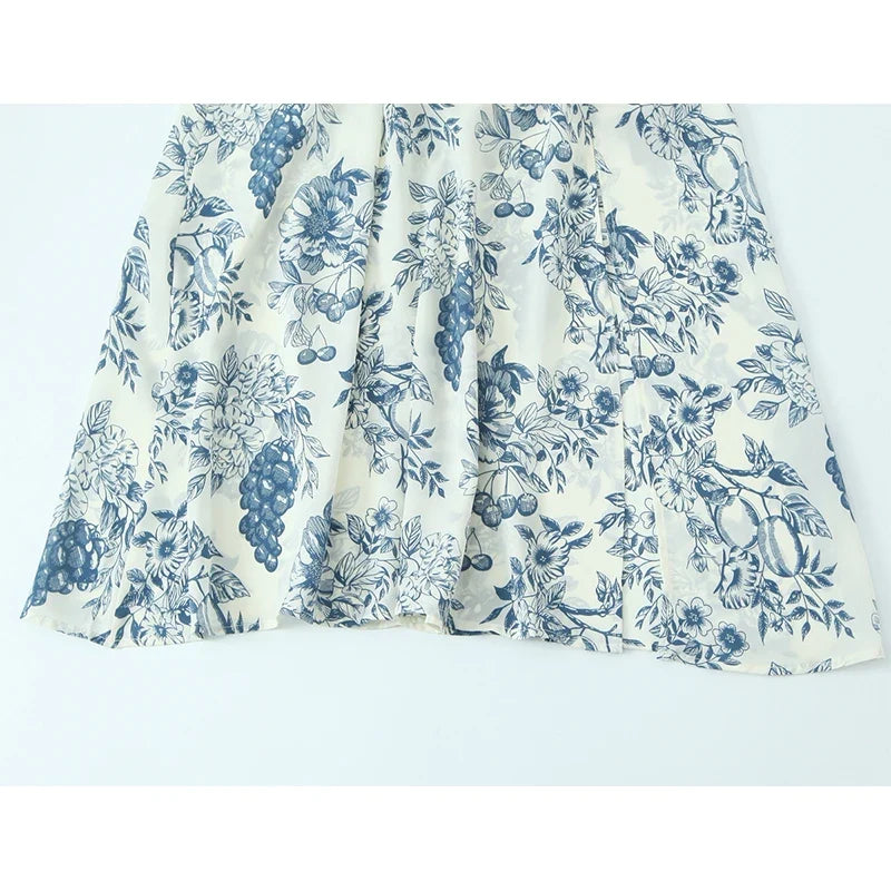 French Style Retro Floral Print Spring Dresses