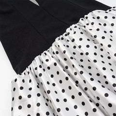 Polka Dot Patchwork Sling Mini Dresses