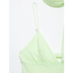 Summer Lime Green Spaghetti Straps Maxi Dresses