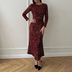 Party Slim Sequin Maxi Dresses