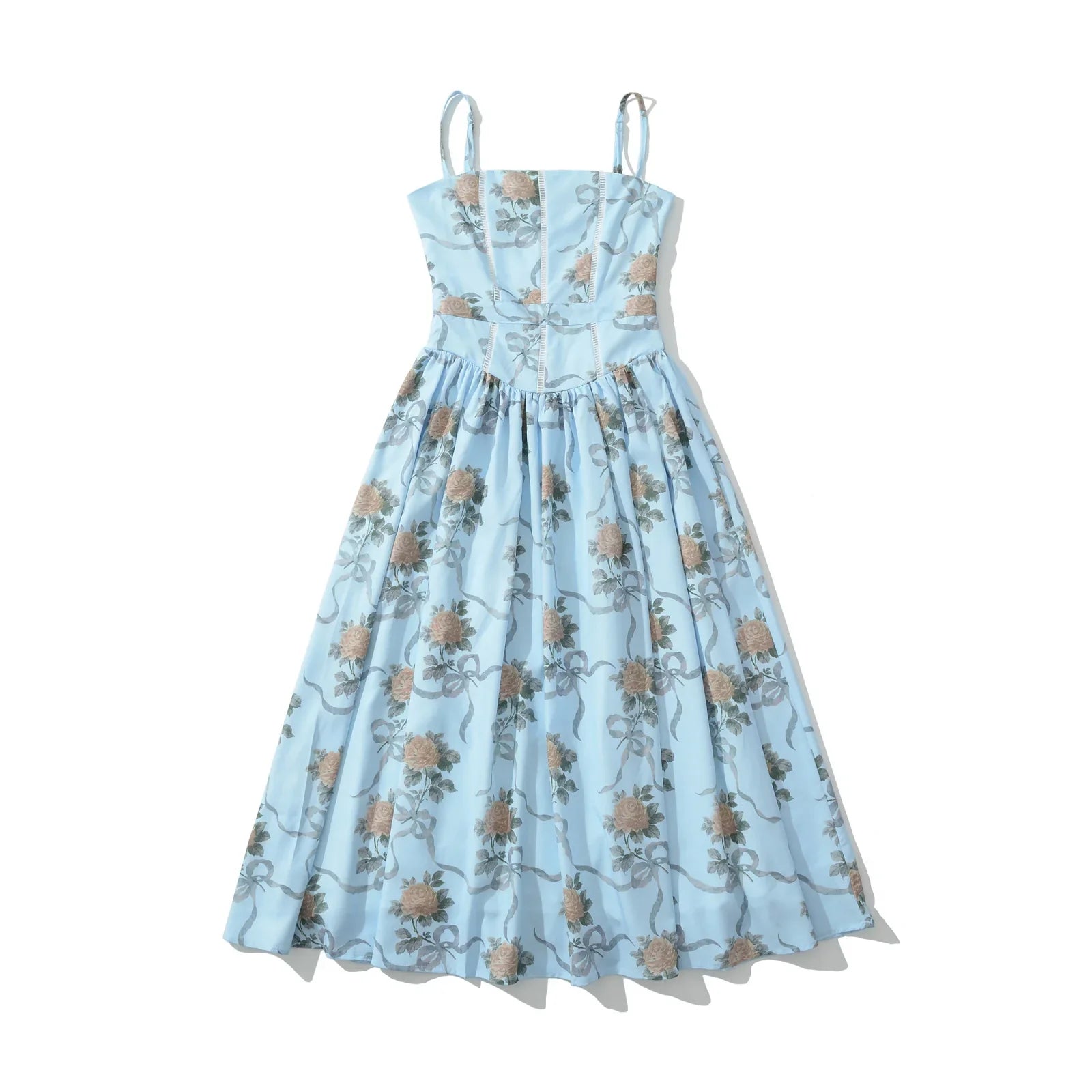 Lace Trim Floral Print Sexy Sling Dresses
