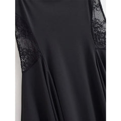Sexy Spaghetti Straps Lace Patchwork Short Dresses
