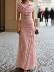 Temperament Swinging Collar Ruffles Evening Dresses