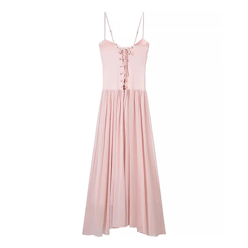 Pink Corset Maxi Dresses