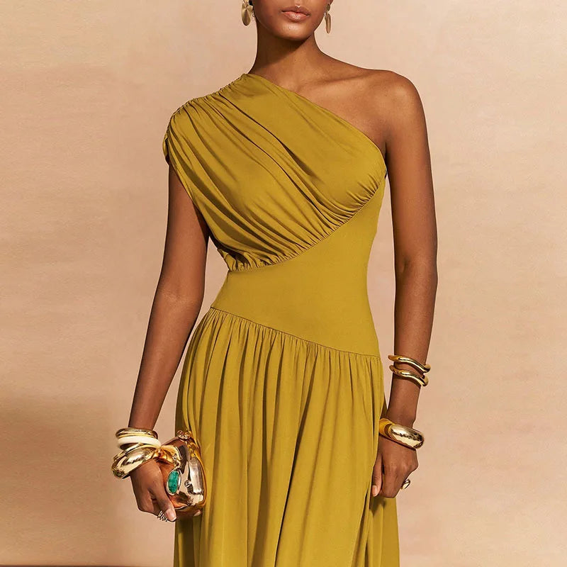 Simple Streetwear Swing Long Dresses