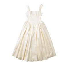 Sexy Elegant Evening Party Dresses Pretty Girl Square Neck Sleeveless A-line Midi Summer Dresses