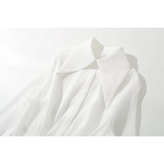 Sexy Semi Perspective White Shirt Dresses