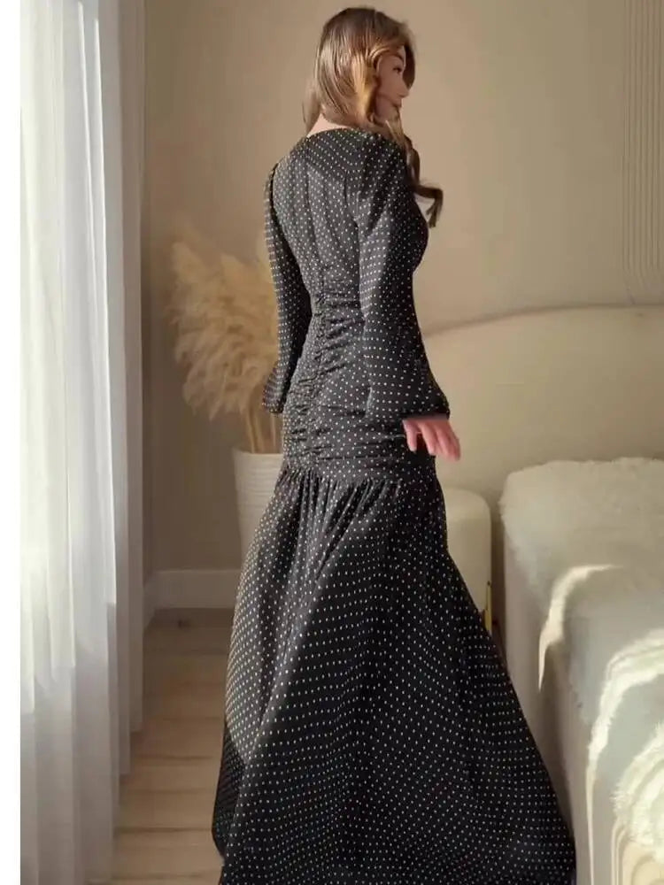 Retro Polka Dot Office Lady Dresses