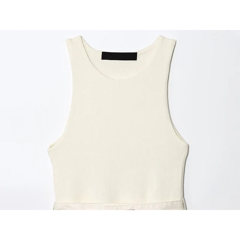 Round Neck Sleeveless With Belt Dresses