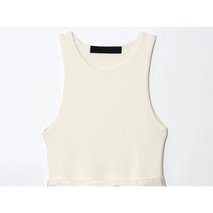 Round Neck Sleeveless With Belt Dresses