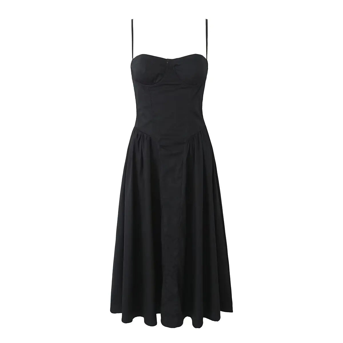 Sexy Spaghetti Straps Red Evening Party Dresses Pretty Girl Low Waist Flare And Flare Birthday Dresses Cotton