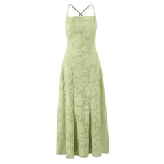 European And American Sexy Backless Bandage Sling Party Long Dresses