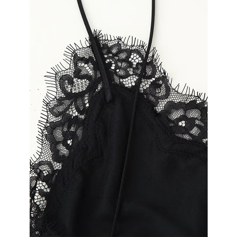 Thin Straps V Neck Lace Trim Velvet Mini Dresses Asymmetrical Sexy Vestidos