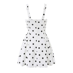 Summer Polka Dot Sleeveless Mini Dresses