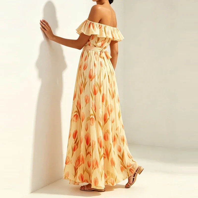 Summer Vacation Floral Print Dresses