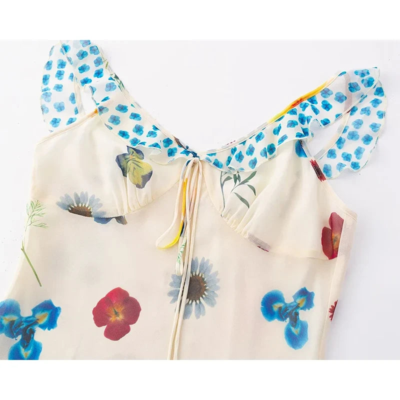 Floral Print Summer Midi Dresses