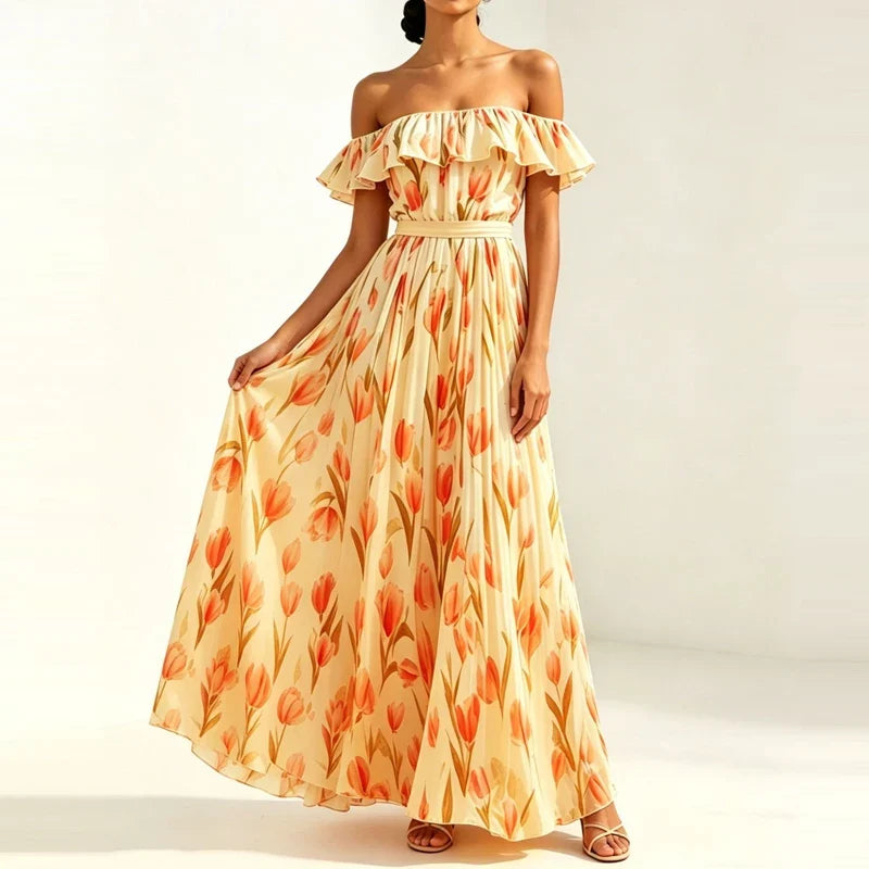 Summer Vacation Floral Print Dresses