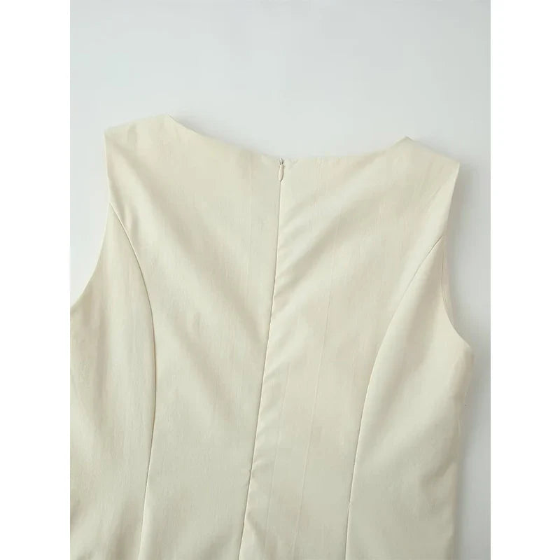 Elegant Sleeveless Big Swing Maxi Dresses