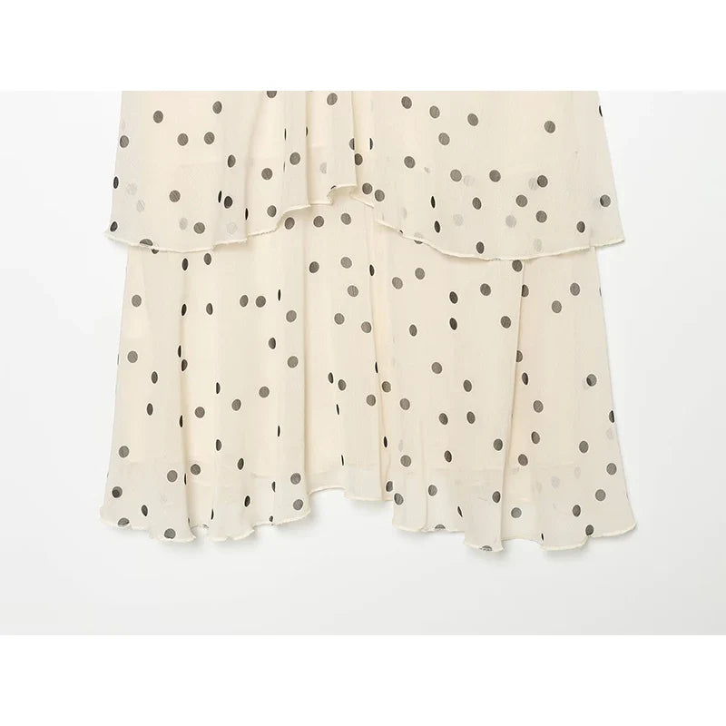 Polka Dot Halter Mini Dresses