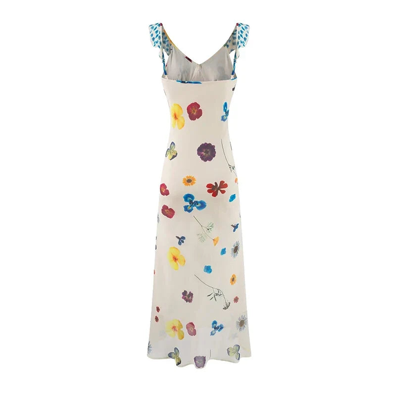 Floral Print Summer Midi Dresses