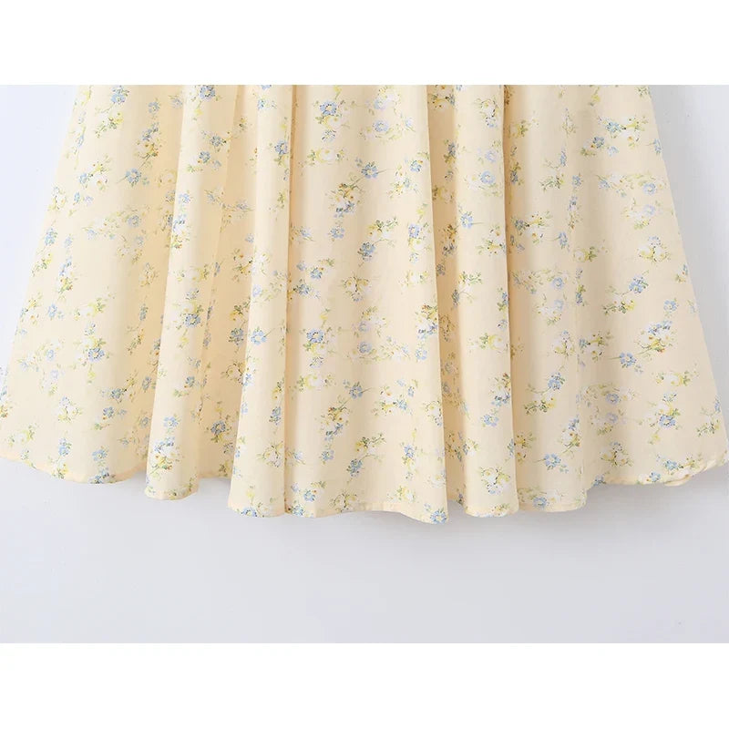 Summer Floral Print Midi Dresses