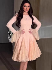 Lace Patchwork Ruffle Dresses