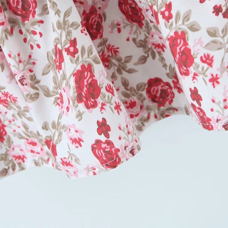 Sexy Off Shoulder Floral Print Cake Party Mini Dresses Short Sleeve Layered Holiday Summer Dresses