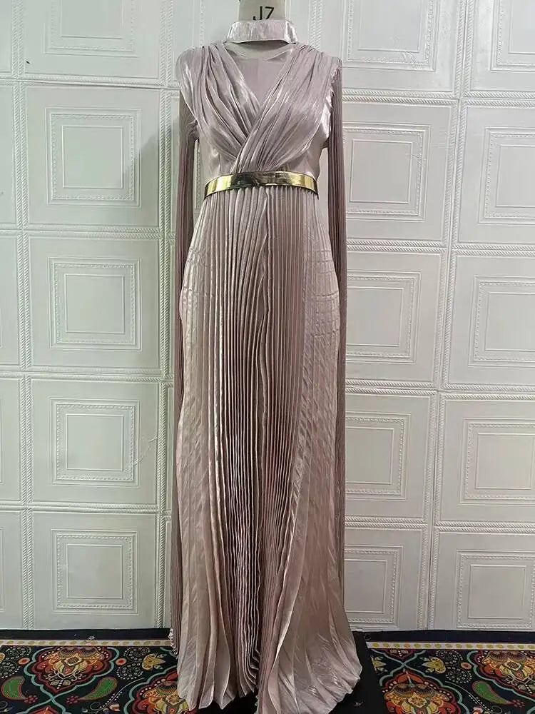 Elegant V-neck Long Sleeved Dresses