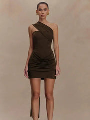 Temperament Ribbon Strapless Waist Cinching Slim Fit Dresses