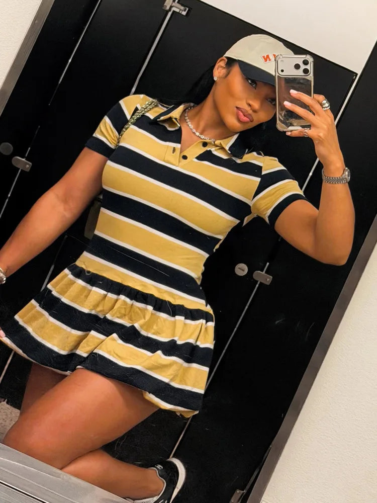 Summer Retro Stripe Dresses