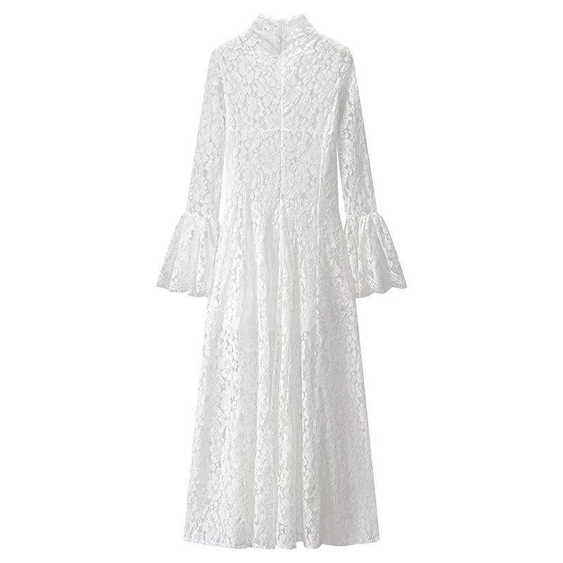 White Lace Maxi Dresses
