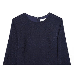 Navy Blue Lace Mini Dresses