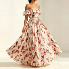 Summer Vacation Floral Print Dresses