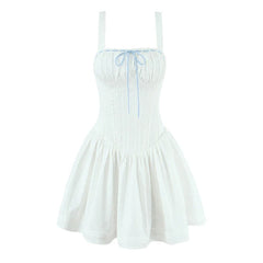 Sweet Girl White Sling Mini Dresses