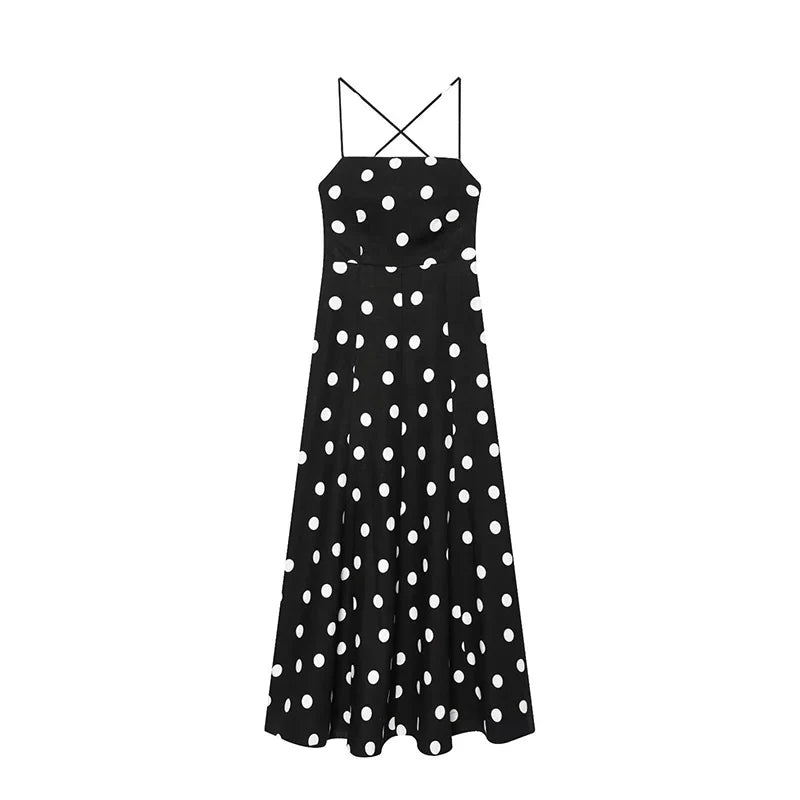Summer Polka Dot Maxi Dresses