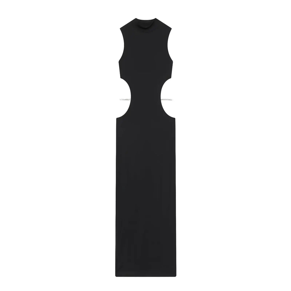 Black Sexy Hollow Out Long Dresses