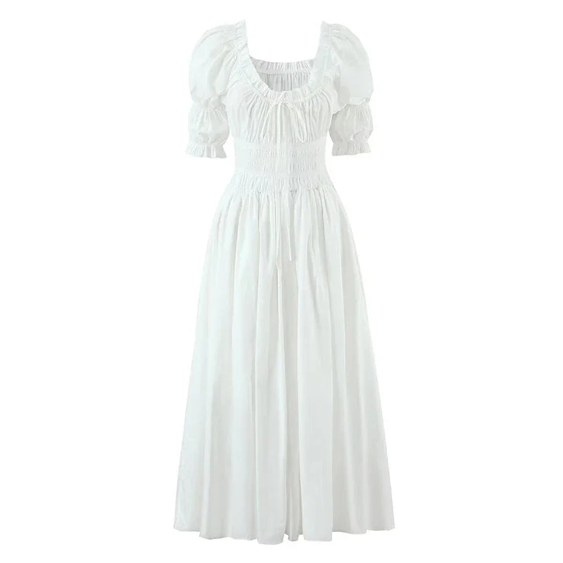 Blue White Holiday Summer Long Dresses