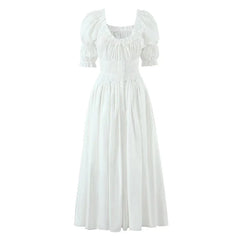 Blue White Holiday Summer Long Dresses