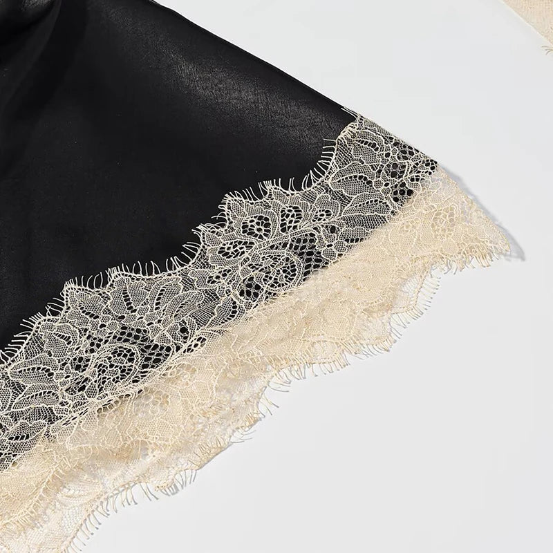 Lace Patchwork Mini Sexy Dresses