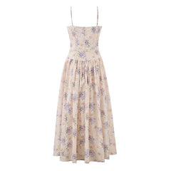 Romantic Floral Print Corset Cami Maxi Dresses