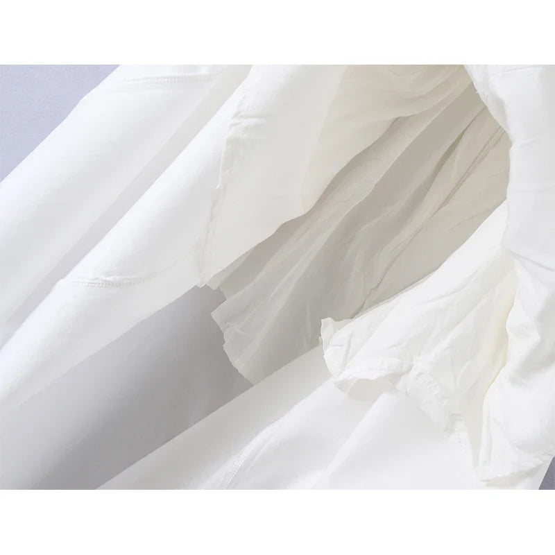 Elegant Retro White Halter Midi Dresses