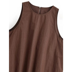 Minimalist Loose Fit Sleeveless Dresses