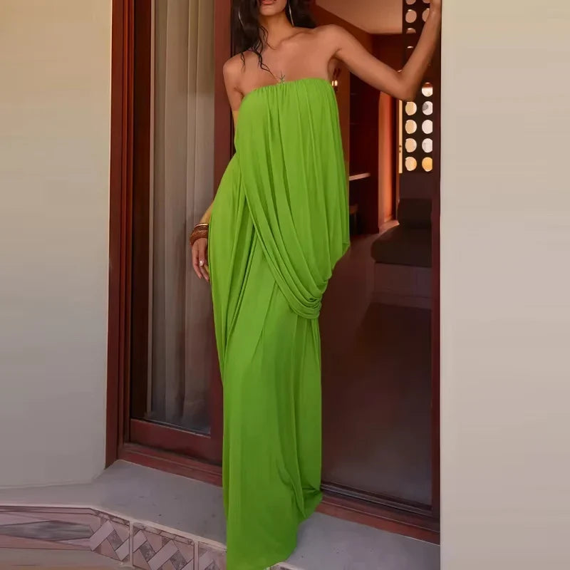 Simple Strapless Draped Cocktail Dresses