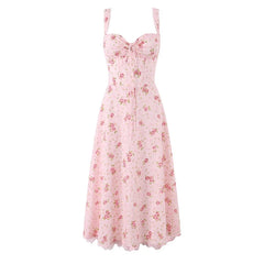 Pink Floral Corset Dresses