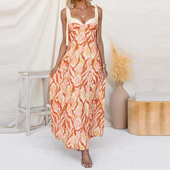 Wrap Chest Slim Fit Long Dresses