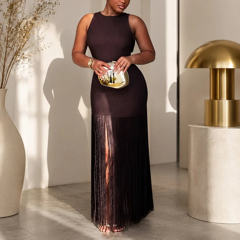 Casual High Street Backless Dresses