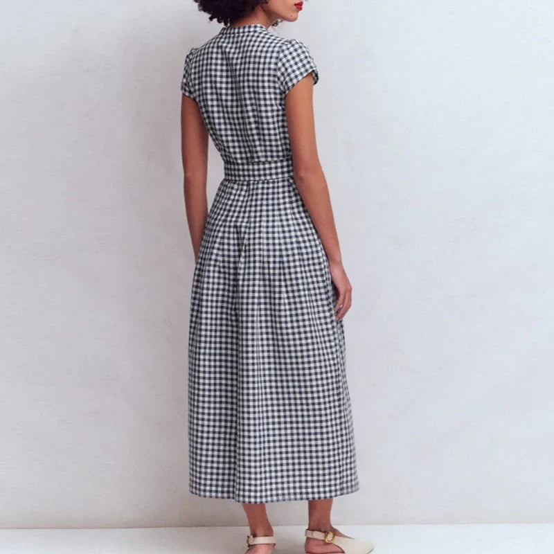 Striped Printed Split Long Dresses